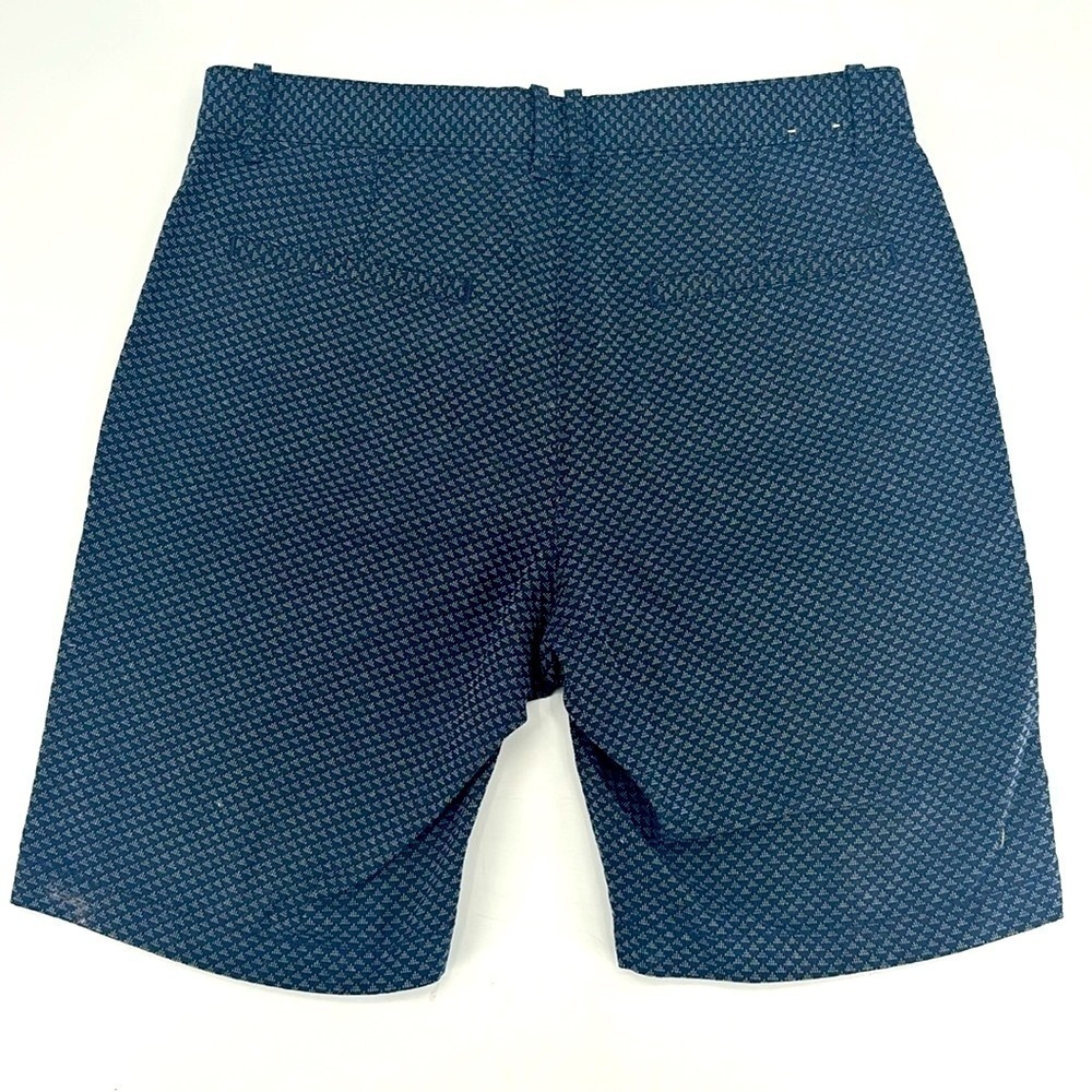 Men’s The Original Penguin navy blue hounds tooth flat front shorts size 31 - Picture 2 of 10